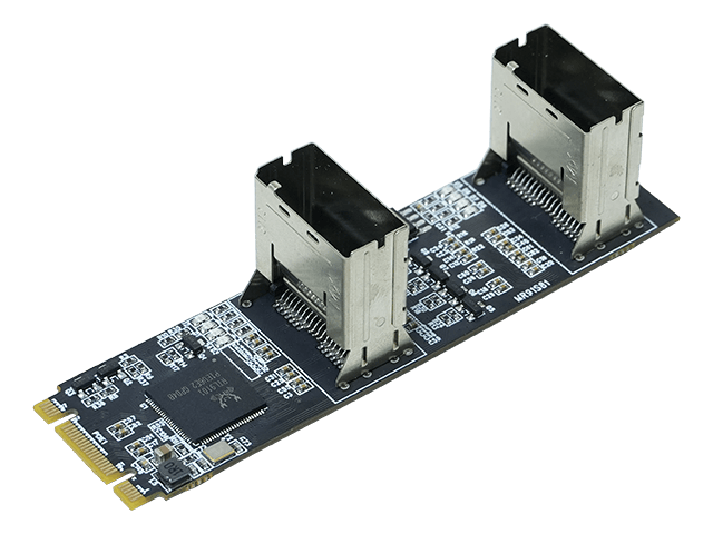 M.2(PCIe3.0)转8口SATA6G适配器