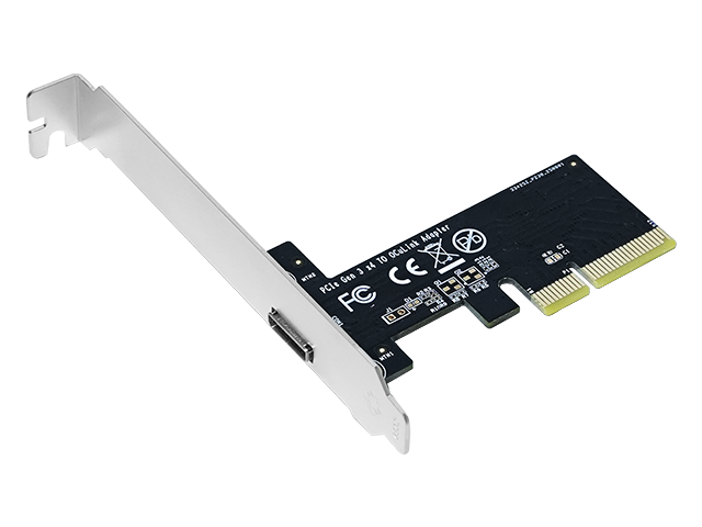 乐扩PCIe Gen3/4-Lane 转 Oculink(SFF-8612) 适配器