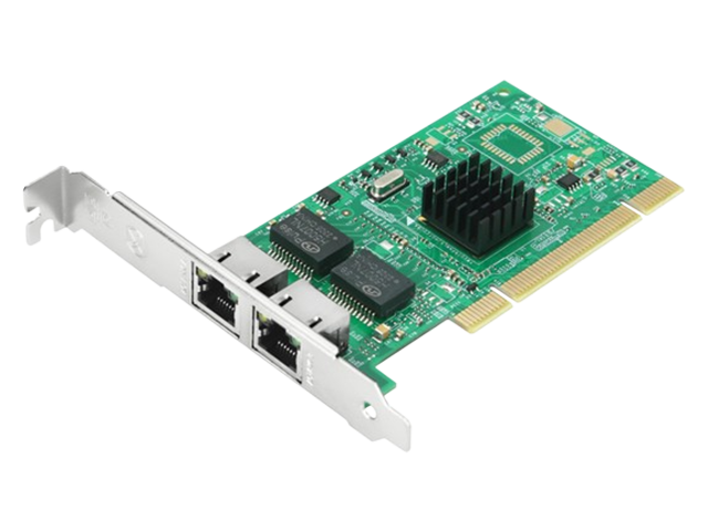 乐扩PCI转2口1G 服务器网卡,Intel82546