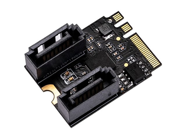 M.2(A+E Key)转2口SATA6G扩展卡， IO-ADA58215