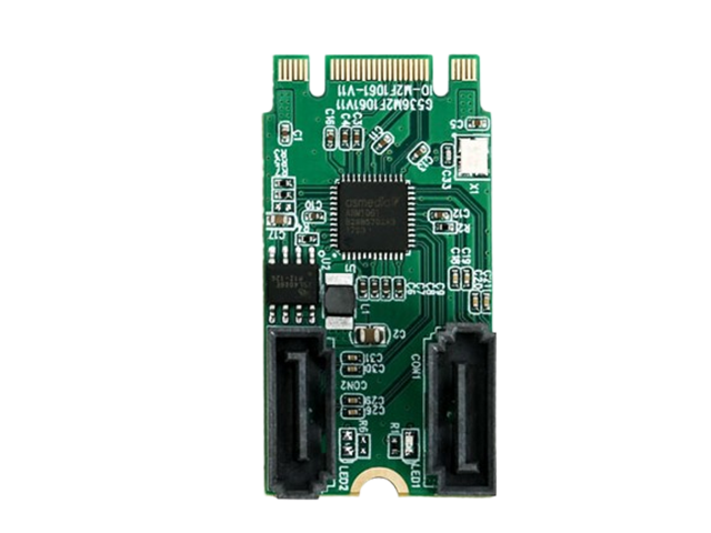 M.2(PCIe)转2口SATA6G扩展卡，IO-M2F1061-2I