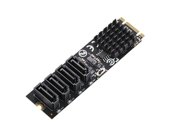 M.2(B+M Key)转4口SATA6G RAID扩展卡，IO-M2F9236-4IR