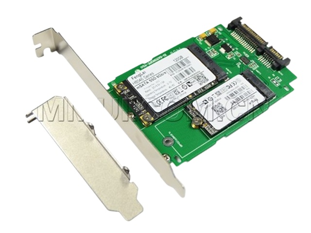 M.2(NGFF ) 和mSATA SSD转SATA III 转接卡，IO-M2MSTOSA