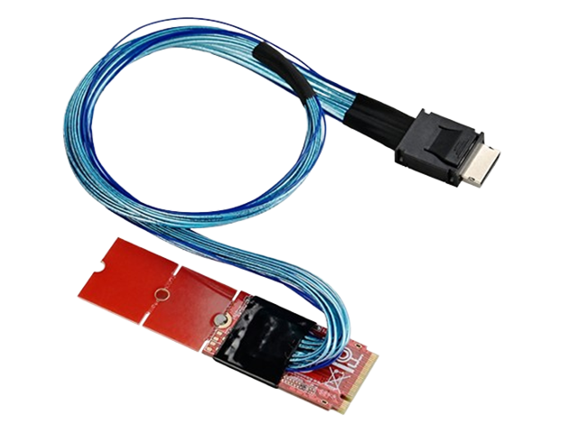 M.2( M-key) PCIe Gen4 转 OCulink (SFF-8611) 适配器,IO-M2TO8612