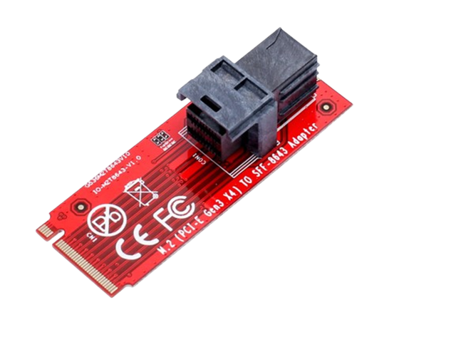 M.2(PCIe Genx4)转SFF-8643适配器卡，IO-M2TO8643