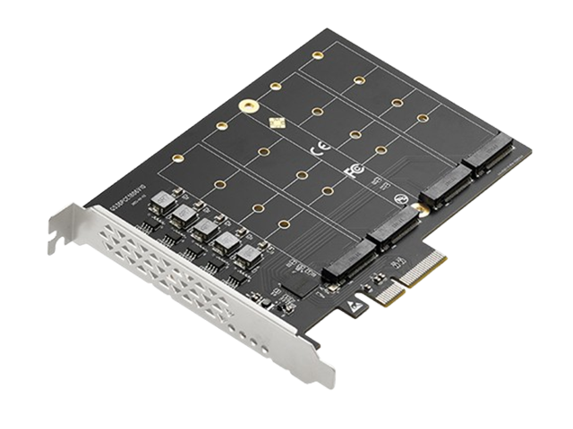 PCIe3.0 x4 转 4x M.2 NVMe 扩展卡，IO-PCE2806-4M2