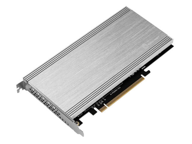 PCIe3.0x16转4个NVMe M.2 SSD转接卡，IO-PCE2824-FM2
