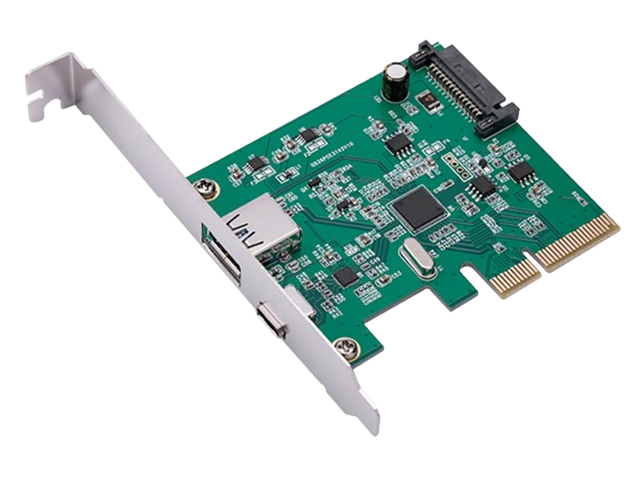 PCIe转USB3.1 USB A+C 扩展卡，IO-PCE3142-AC