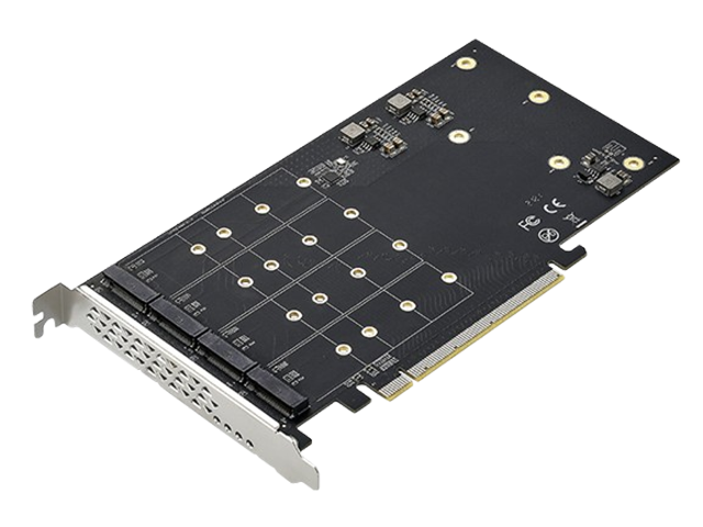 PCIe3.0x16转4xM.2 NVMe转接卡,IO-PCE34M2-02