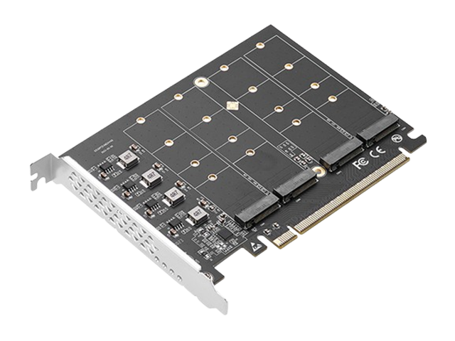 PCIe4.0x16转4xM.2 NVMe 扩展卡,IO-PCE44M2-02