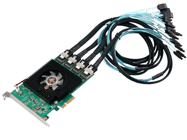 PCIe转16口SATA6G扩展卡，IO-PCE9215-16I