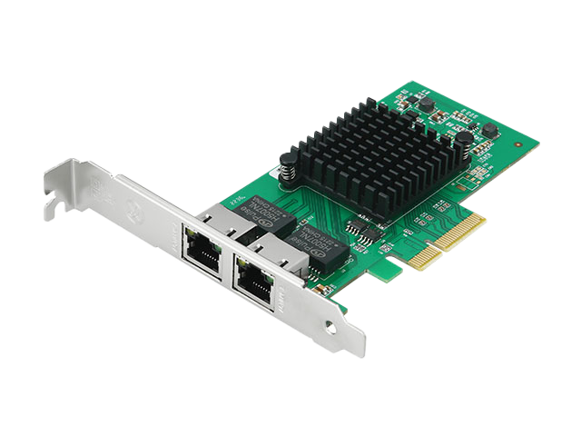 乐扩PCIe转双口千兆服务器网卡, Intel350芯片