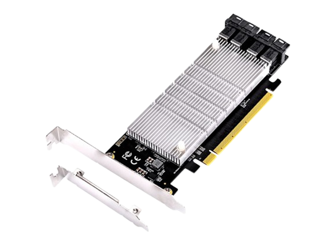 PCIe3.0X16转4口U.2(SFF-8643)转接卡，IO-PEX85624