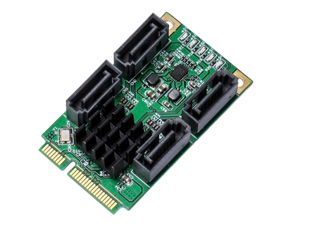 Mini PCIe转4口SATA6G扩展卡，IO-mPCE9215-4I