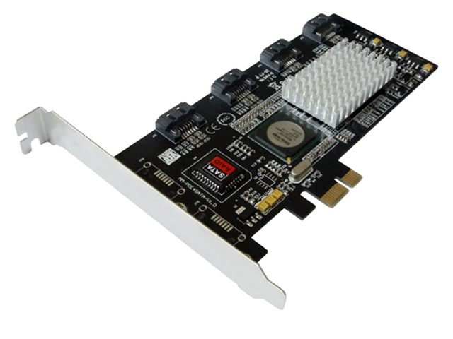 PCIe转4口SATA2扩展卡 raid卡 磁盘阵列卡，MM-PCE3124-4IR