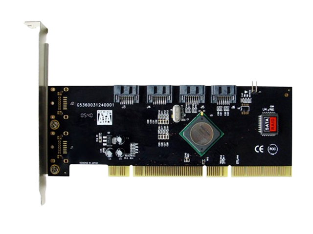 PCI-X 64位 转4SATA阵列卡 支持短铁片，MM-SA3124-4IR