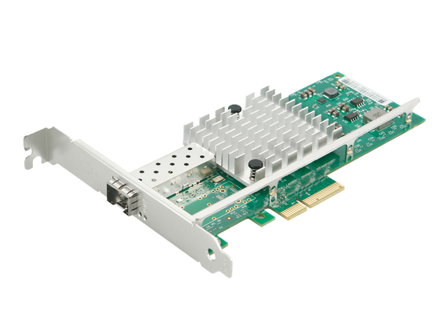 乐扩PCle转单口万兆光口SFP+光纤网卡,Intel82599EN芯片