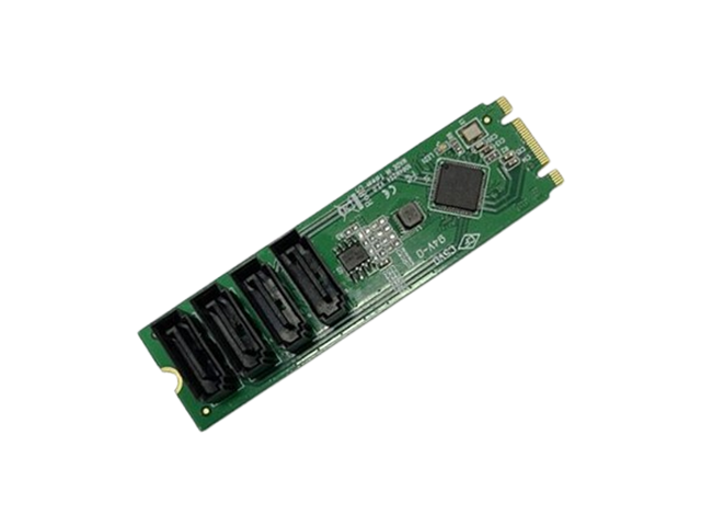 乐扩M.2 (B+M key)转4口SATA6G扩展卡，IO-M2F1064-4I