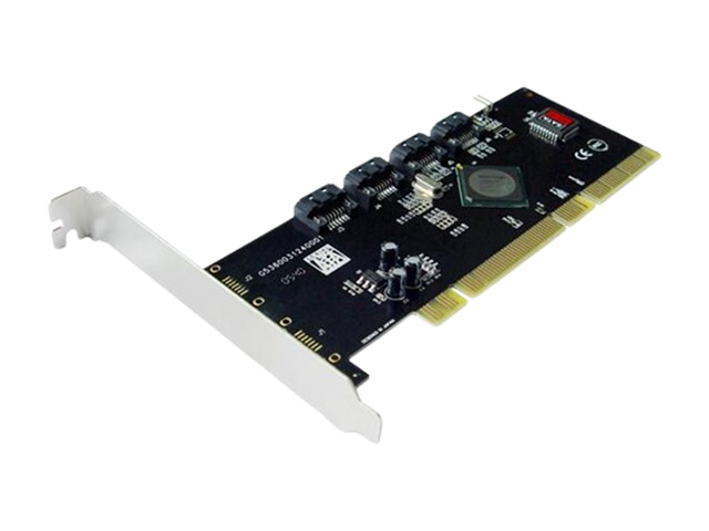 PCI-X 64位 转4SATA阵列卡 支持短铁片，MM-SA3124-4IR